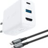 AceFast Smart PD Charger-Hub 65W – White